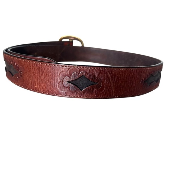 AMERICAN EAGLE OUTFITTERS Brown Pebbled Genuine Leather Belt Size 38 - Picture 3 of 8